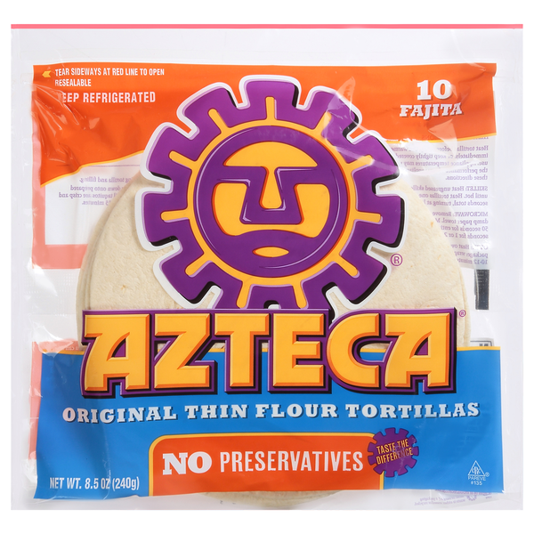 Azteca Original Thin Flour Tortillas for Fajitas