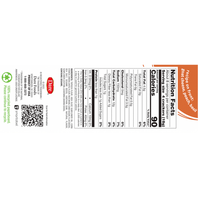 Galletas Dare Breton, Sin Gluten, Linaza y Sal Marina