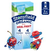 Stonyfield Organic Reduced Fat Yogurt Tubes - Cherry Flavor