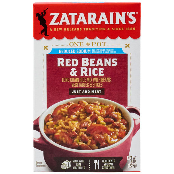 Mélange de haricots rouges et de riz à faible teneur en sodium de Zatarain