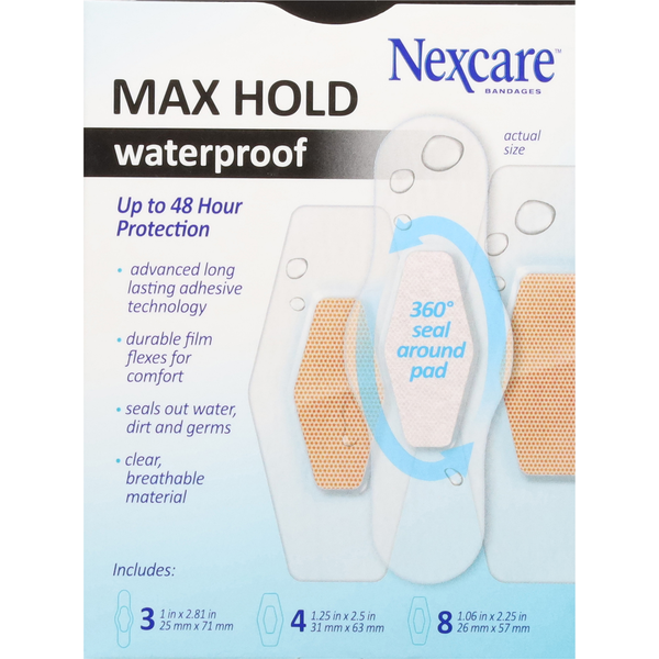 Nexcare Max Hold Waterproof Bandages - Assorted Sizes