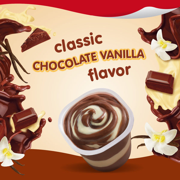 Pudding au chocolat et à la vanille Snack Pack