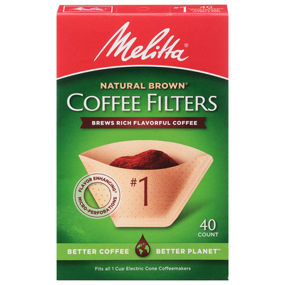 Filtros de café en cono marrón natural Melitta Super Premium
