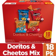 Paquete de Variedad Frito Lay Doritos y Cheetos, 18 Bolsas