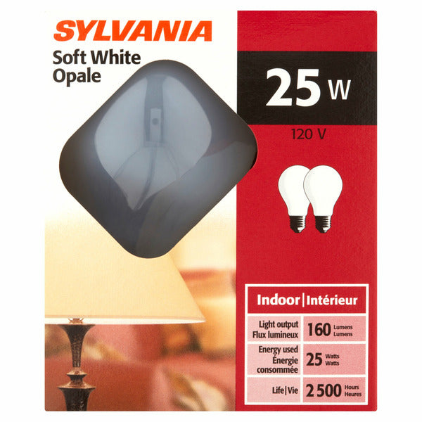 Ampoule intérieure douce blanche de 25 watts SYLVANIA
