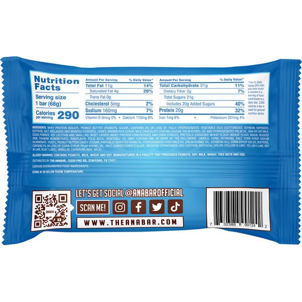 Barra de Caramelo Anabar Monster Cookie Crunch Rica en Proteínas