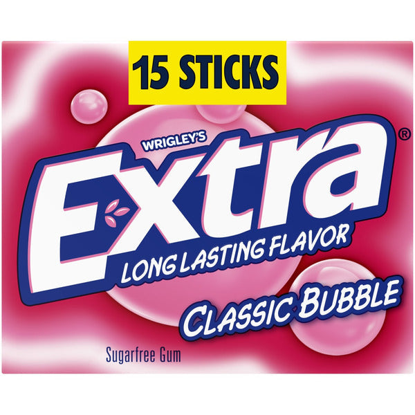 Gomme à mâcher classique sans sucre au goût extra long