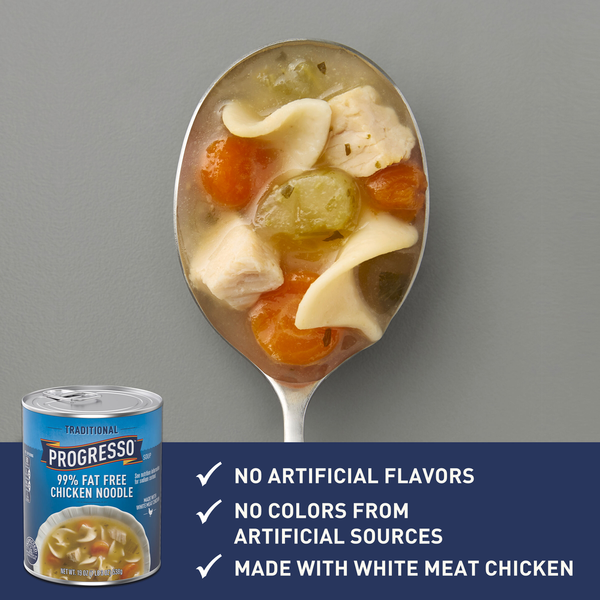 Soupe de poulet aux nouilles Progresso traditionnelle 99 % sans gras