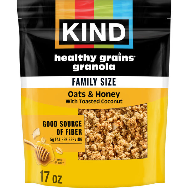 KIND Clústeres de Granos Saludables Avena y Miel con Coco Tostado