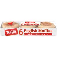 Muffins anglais pré-tranchés Bays Original - 6 unités