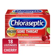Pastilles Chloraseptic pour la Gorge Sèche - Saveur Cerise