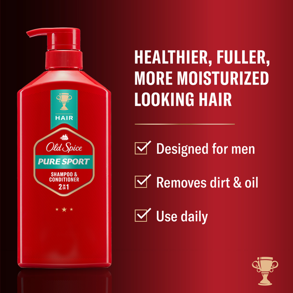 Old Spice Pure Sport 2en1 Champú y Acondicionador para Hombres