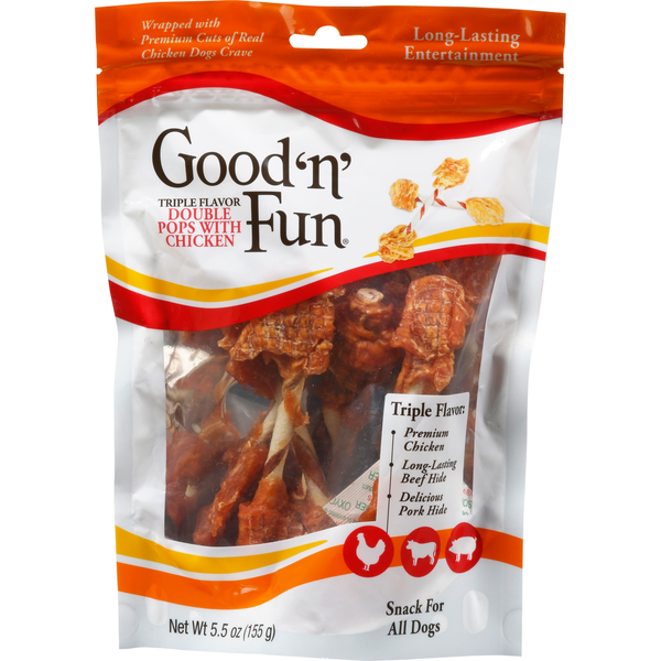Good 'n' Fun Golosinas de Triple Sabor para Perros con Pollo
