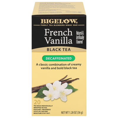 Té Negro Descafeinado de Vainilla Francesa Bigelow