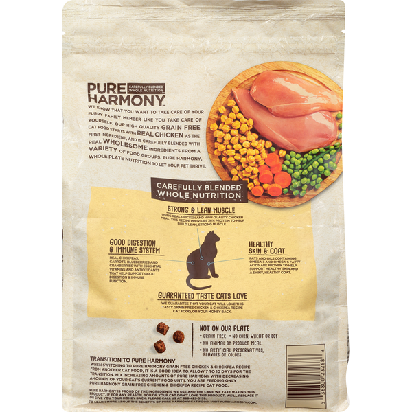 Comida para Gatos Sin Granos Pure Harmony - Receta de Pollo y Garbanzos
