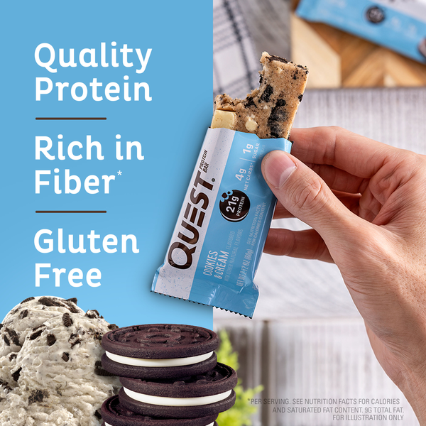 Quest Protein Bar - Cookies & Cream Flavor