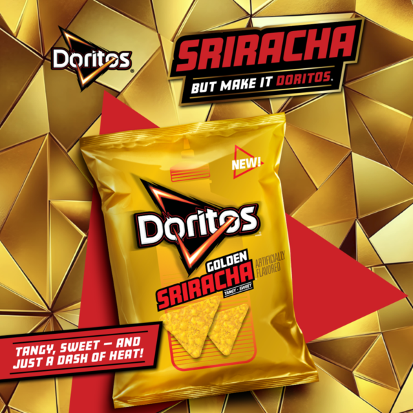 Doritos Tortilla Chips, Golden Sriracha