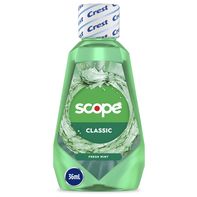 Enjuague bucal Crest Scope, menta fresca clásica, 36 mL