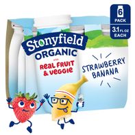 Smoothies au yaourt faible en gras Stonyfield Organic à la fraise
