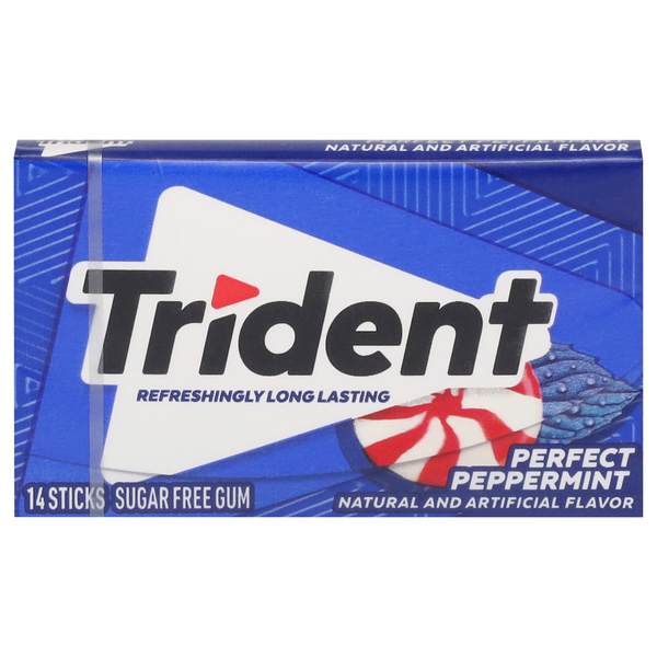 Gomme à mâcher sans sucre Trident - Saveur menthe parfaite