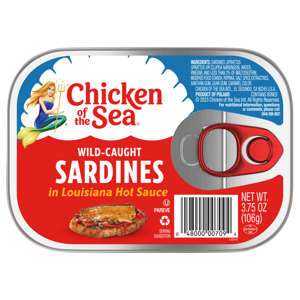 Sardines sauvages de Chicken of the Sea dans une sauce piquante de Louisiane