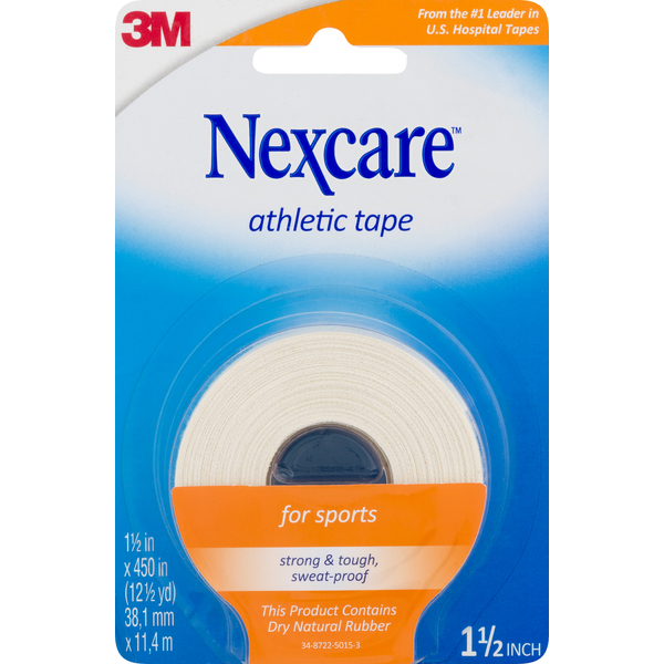 Nexcare Athletic Tape - Strong Hold for Sports, 1.5 Inch