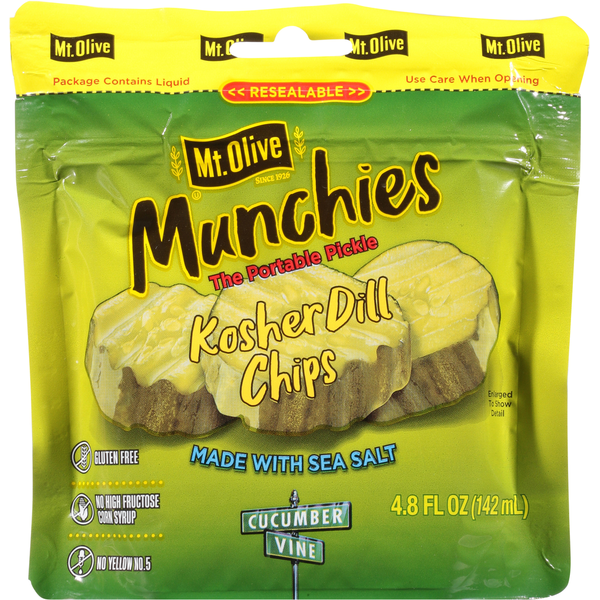 Chips de cornichons au dill casher Mt. Olive