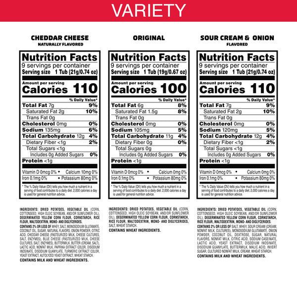 Pringles Snack Cups Variety Pack - 27 Count