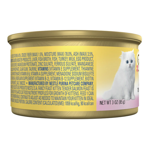 Purina Fancy Feast Pate Húmedo para Gatitos Sin Granos - Festín de Salmón Tierno