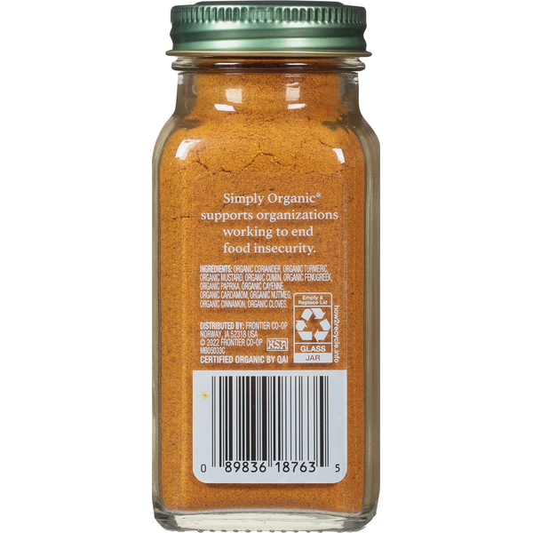 Poudre de Curry Bio Simply Organic - Mélange d'Épices Premium