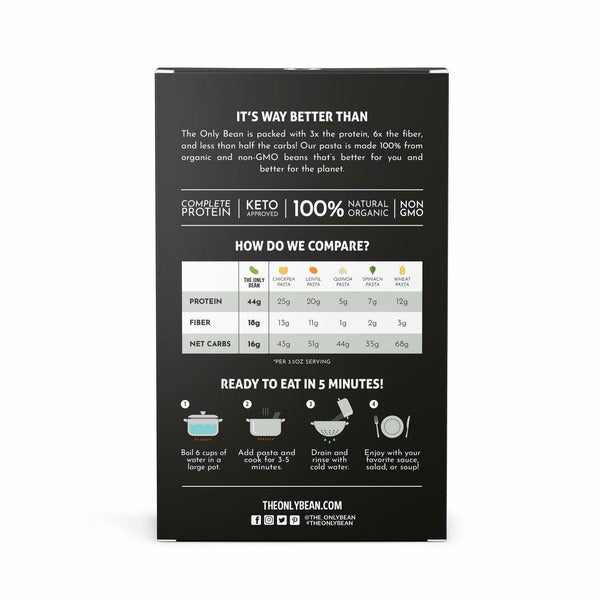 The Only Bean Black Bean Spaghetti - Organic & Gluten Free