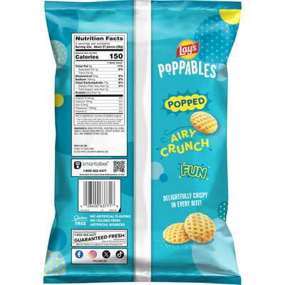 Lay's Poppables Snacks de Pommes de Terre au Sel de Mer