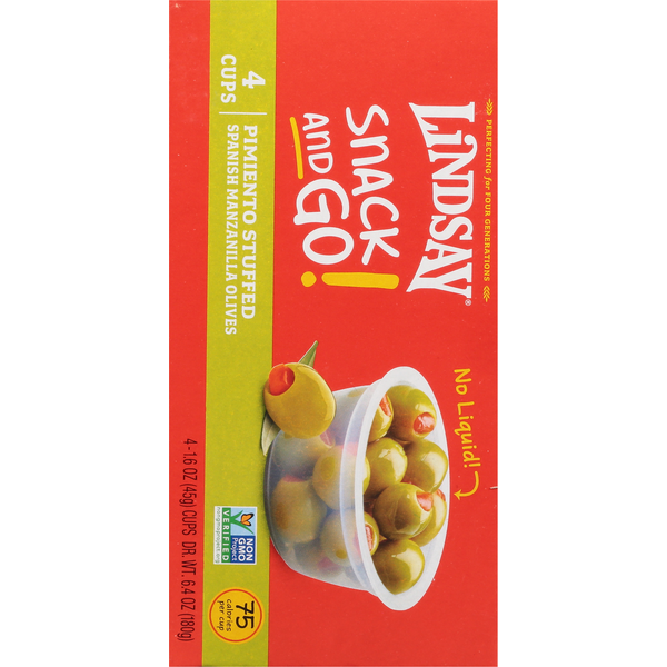 Olives Manzanilla espagnoles farcies au pimiento Lindsay Snack and Go