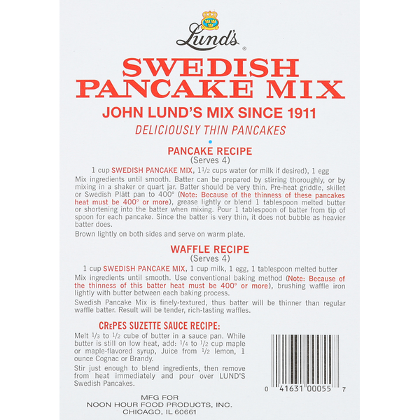 Lund's Swedish Pancake Mix