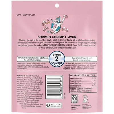 TEMPTATIONS Classic Crunchy and Soft Cat Treats - Sabor a Camarón