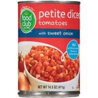 Tomates Diced Petite con Cebolla Dulce de Food Club