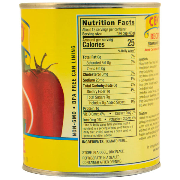 Purée de tomate Cento - Calidad premium de base de tomate