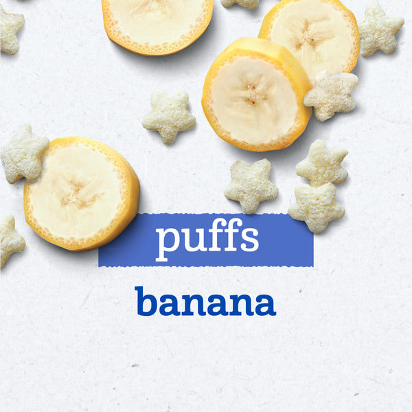 Gerber Etapa 3 Puffs de Plátano - Snack de Grano Inflado para Bebés