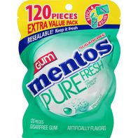 Mentos Chewing Gum Sans Sucre Goût Menthe Verte - Pack Économique