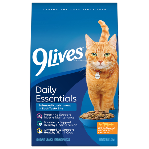 9Lives Poulet, Bœuf & Saumon Nourriture pour Chats