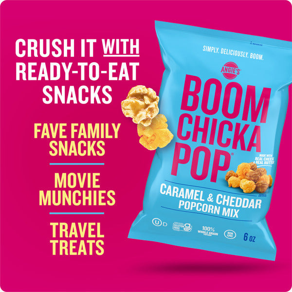 Mélange de Popcorn Caramel & Cheddar d'Angie BOOMCHICKAPOP