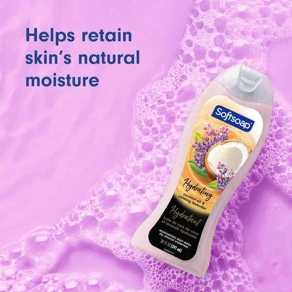 Gel douche hydratant Softsoap à l'huile de coco et à la lavande