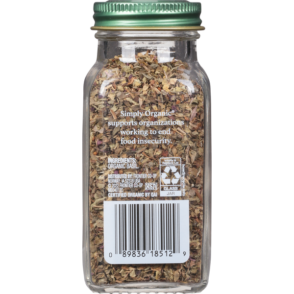 Simply Organic Basil - Premium Culinary Herb