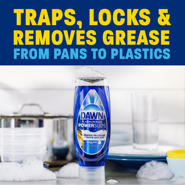 Dawn Platinum Plus PowerSuds Dish Soap, EZ-Squeeze Bottle