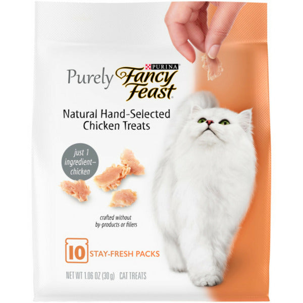 Purina Fancy Feast Natural Cat Treats - Pollo Seleccionado a Mano