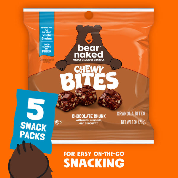 Bear Naked Chewy Granola Bites - Trozos de Chocolate (5 Paquetes)