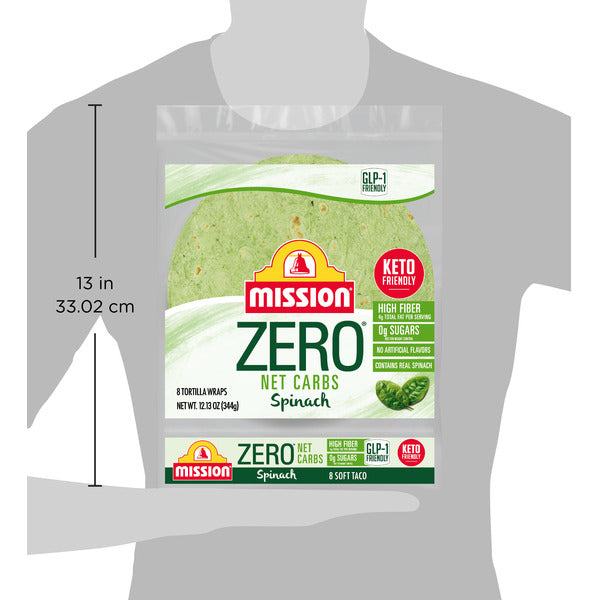 Mission Zero Net Carbs Spinach Flour Tortillas - 8 Count