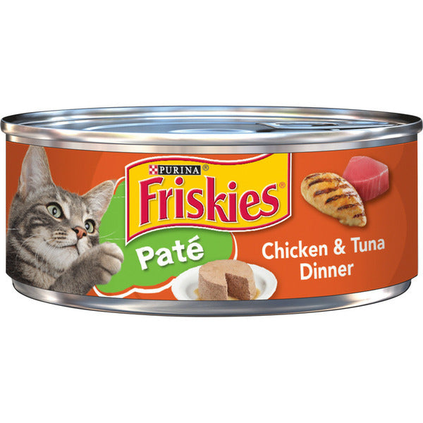 Purina Friskies Pâté Nourriture Humide pour Chats, Dîner au Poulet et au Thon