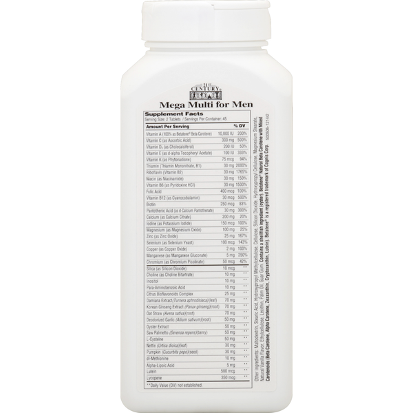 Mega Multi du 21ème siècle pour hommes - Comprimés multivitaminés premium