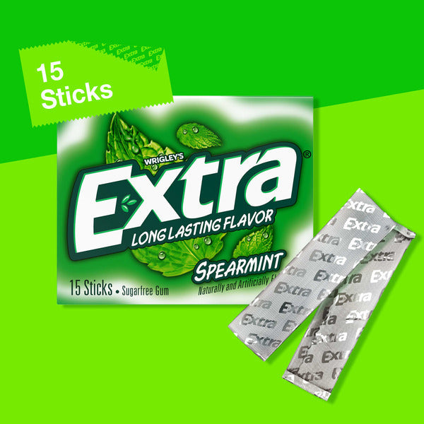 Gomme à mâcher Extra Spearmint sans sucre - Pack unique